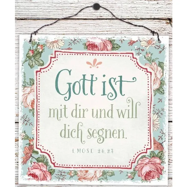 Produktbild des Artikels Holzschild klein - Gott ist mit dir ()