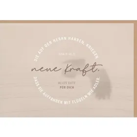 Produktbild des Artikels Faltkarten "neue Kraft" Jesaja 40:31 (Schreibwaren)