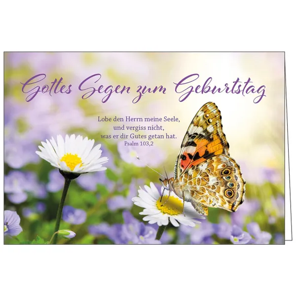 Produktbild des Artikels Faltkarte: Gottes Segen zum Geburtstag (Schreibwaren)