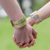 Stimmungsbild zu Schnapparmband reflektierend "Kleckse"