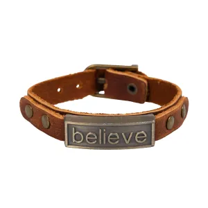 Produktbild des Artikels Leder-Armband "believe" - braun ()