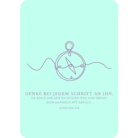 Produktbild des Artikels Postkarte "One Line - Kompass" (Schreibwaren)