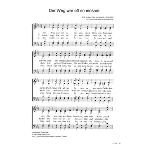 Produktbild des Artikels Der Weg war oft so einsam (Noten - Download)