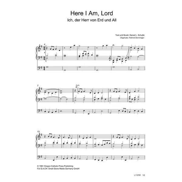 Produktbild des Artikels Ich der Herr von Erd und All (Noten - Download)