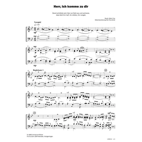 Produktbild des Artikels Herr, ich komme zu dir (Noten - Download)