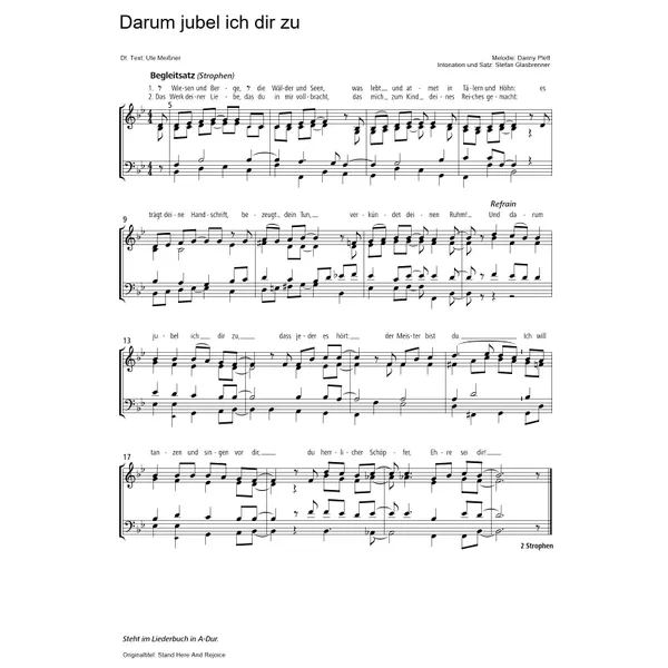 Produktbild des Artikels Darum jubel ich dir zu (Noten - Download)