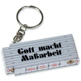 Produktbild des Artikels Schlüsselanhänger "Mini-Zollstock" 50 cm - weiß ()