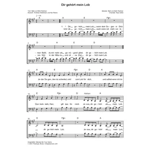 Produktbild des Artikels Dir gehört mein Lob (Noten - Download)