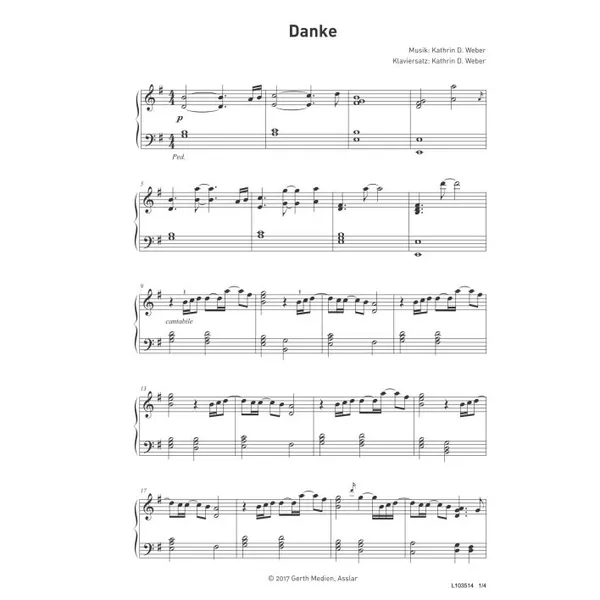 Produktbild des Artikels Danke (Noten - Download)