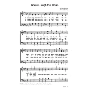 Produktbild des Artikels Kommt, singt dem Herrn (Noten - Download)