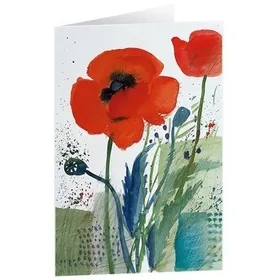 Produktbild des Artikels Kunstkarten "Mohnblumen 3" 5 Stk. (Schreibwaren)