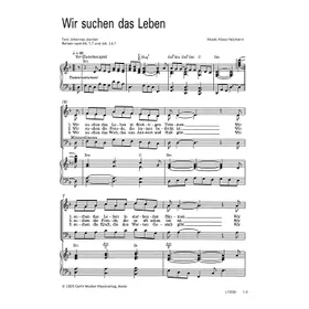 Produktbild des Artikels Wir suchen das Leben (Noten - Download)