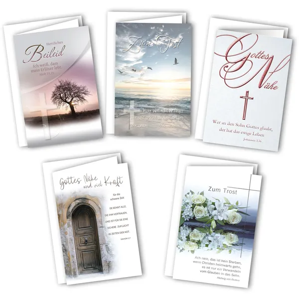 Produktbild des Artikels Faltkarten - Trauer 5er Set (Schreibwaren)