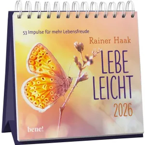 Produktbild des Artikels Lebe leicht 2026 - Aufstellkalender (Kalender - Spiralbindung)