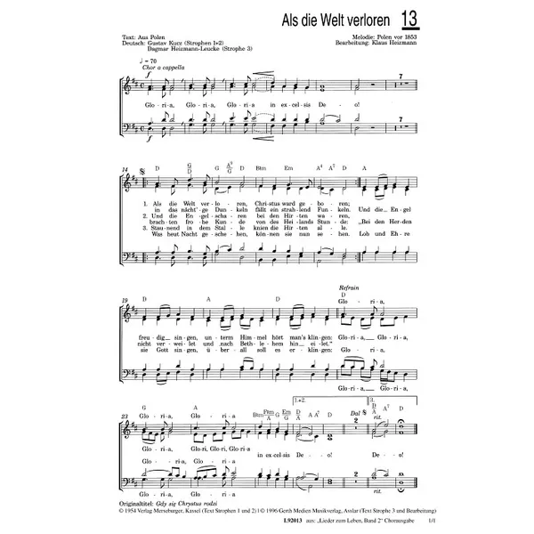 Produktbild des Artikels Als die Welt verloren (Noten - Download)