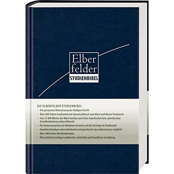 Produktbild des Artikels Elberfelder Studienbibel - ital. Kunstleder, blau (Bibel - Kunstleder)