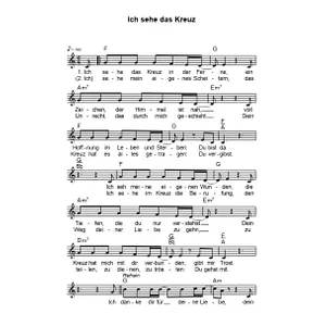 Produktbild des Artikels Ich sehe das Kreuz (Noten - Download)