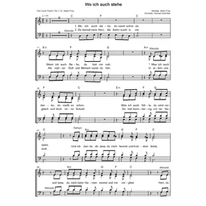 Produktbild des Artikels Wo ich auch stehe (Noten - Download)