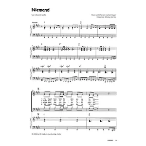 Produktbild des Artikels Niemand (Noten - Download)