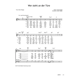 Produktbild des Artikels Wer steht an der Türe (Noten - Download)