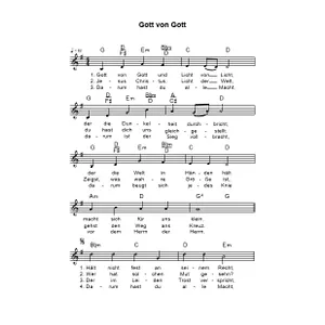 Produktbild des Artikels Gott von Gott (Noten - Download)