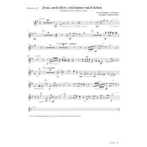 Produktbild des Artikels Jesus, mein Herr, wird immer mich lieben (Klarinette in B ) (Noten - Download)
