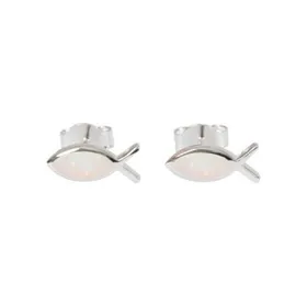 Produktbild des Artikels Ohrenstecker Fisch - Perlmutt weiß ()