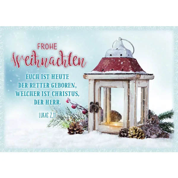 Produktbild des Artikels Postkartenserie "Frohe Weihnachten - Holzwindlicht" 12 Stk. (Schreibwaren)