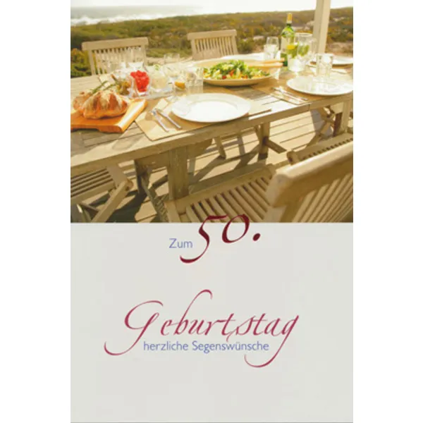 Produktbild des Artikels Faltkartenserie 50. Geburtstag - 5 Stück (Schreibwaren)
