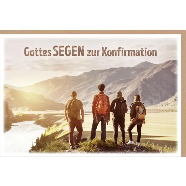 Produktbild des Artikels Faltkarte "Gottes Segen zur Konfirmation" - Wanderer (Schreibwaren)