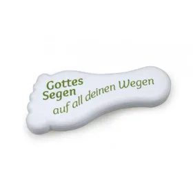 Produktbild des Artikels Radiergummi Fuß "Gottes Segen auf all deinen Wegen" (Schreibwaren)