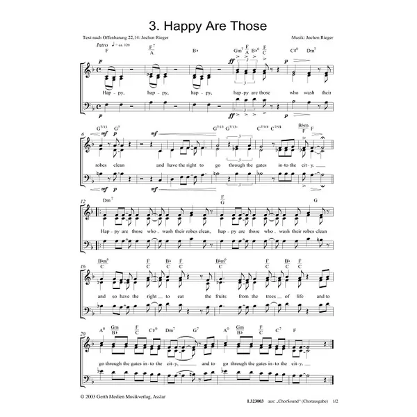 Produktbild des Artikels Happy Are Those (Noten - Download)