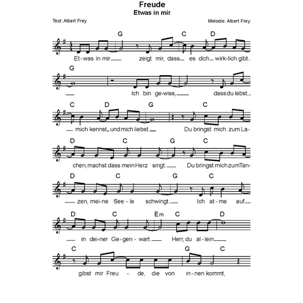 Produktbild des Artikels Freude (Noten - Download)