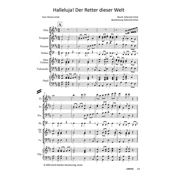 Produktbild des Artikels Halleluja! Der Retter dieser Welt ist da (Noten - Download)
