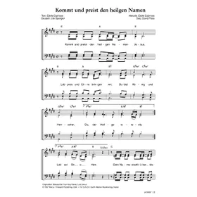 Produktbild des Artikels Kommt und preist den heilgen Namen (Noten - Download)