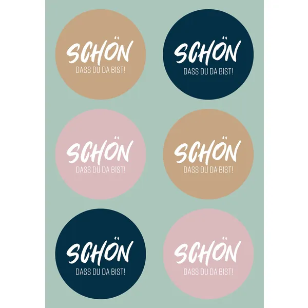 Produktbild des Artikels Postkarte - Schön, dass du da bist (Sticker) (Schreibwaren)