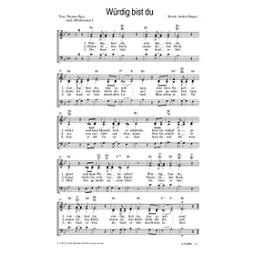 Produktbild des Artikels Würdig bist du (Noten - Download)