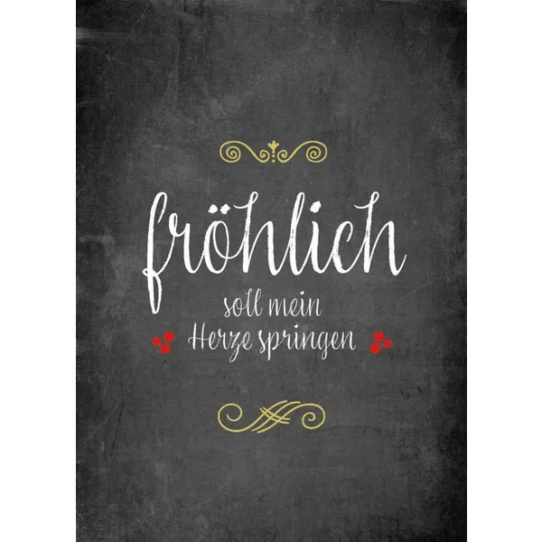 Produktbild des Artikels Postkarte - Fröhlich soll mein Herze springen (Schreibwaren)
