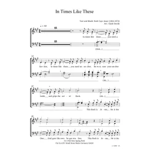 Produktbild des Artikels In Times Like These (Noten - Download)
