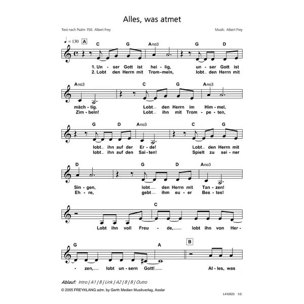 Produktbild des Artikels Alles, was atmet (Noten - Download)