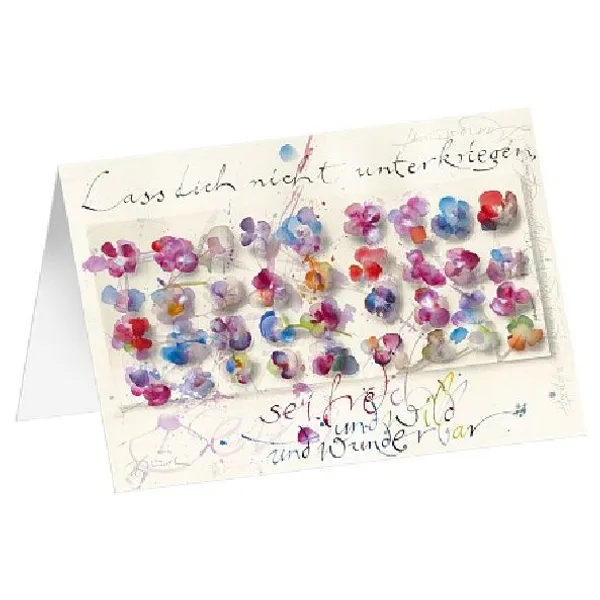 Produktbild des Artikels Kunstkarten "Lass Dich nicht unterkriegen" 5 Stk. (Schreibwaren)