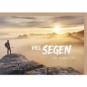 Produktbild des Artikels Faltkarte "Viel Segen zum Geburtstag" - Wanderer (Schreibwaren)