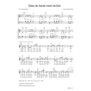 Produktbild des Artikels Dass du heute noch da bist (Noten - Download)