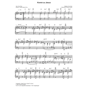 Produktbild des Artikels Komm zu Jesus (Noten - Download)