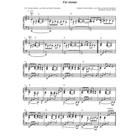 Produktbild des Artikels Für immer (Noten - Download)