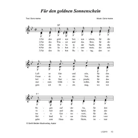 Produktbild des Artikels Für den goldnen Sonnenschein (Noten - Download)