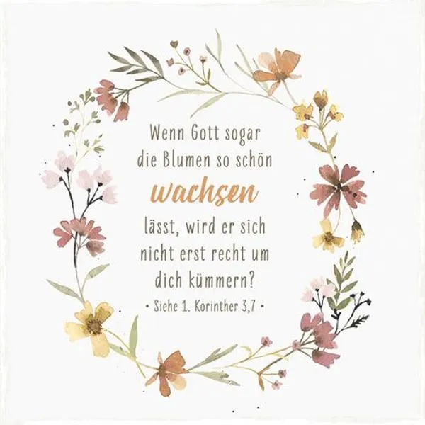 Produktbild des Artikels Holzschild quadratisch - Wenn Gott sogar die Blumen... ()