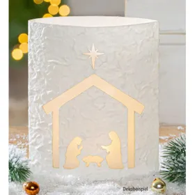 Produktbild des Artikels LED Papierlaterne "Krippe" ()