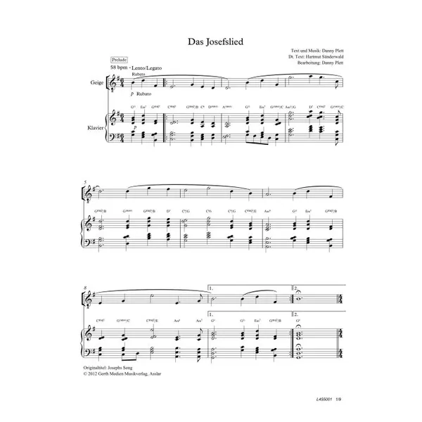 Produktbild des Artikels Das Josefslied (Noten - Download)