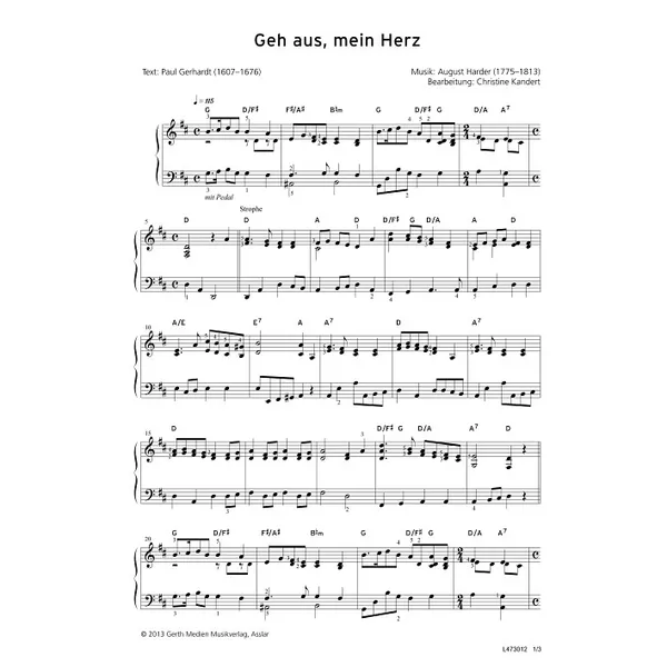 Produktbild des Artikels Geh aus, mein Herz (Noten - Download)